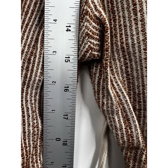 Free People Pants Womens Brown White Light at Sunrise Crop Drawstring Size 6 - Picture 9 of 11